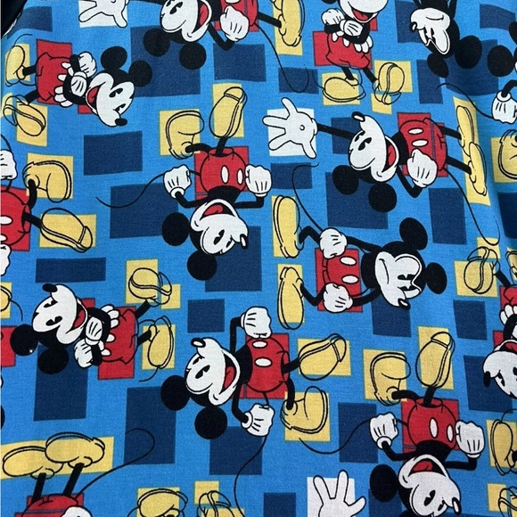 LuLaRoe Disney Mickey Mouse‎ Randy Baseball Shirt Blue With Black Sleeves XS - Picture 3 of 4